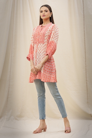 Khwaab by Sanjana Lakhani Floral Print & Sequin Work Tunic