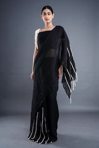 ATBW Linen Dori Tassel Saree 