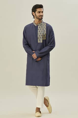 Acrylic Embroidered Kurta & Pant Set 