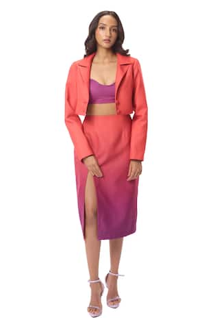 Verano By Tanya Alyssa Solid Crop Blazer 