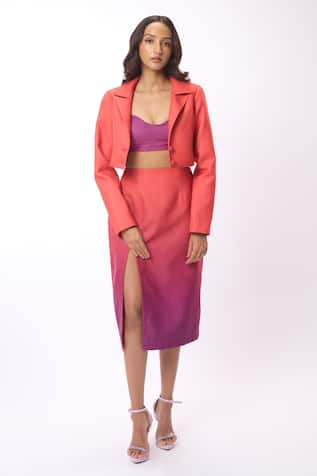 Verano By Tanya Alyssa Ombre Midi Skirt 