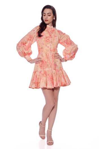 Verano By Tanya Clara Fleur Print Short Dress 