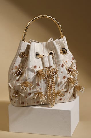 Splash Embellished Bucket Bag 