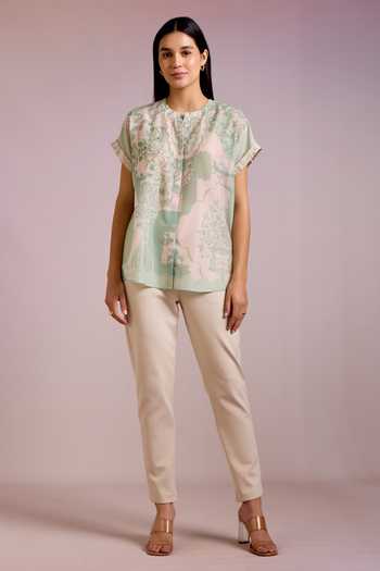 Pankaj & Nidhi Cypress Floral Print Top 