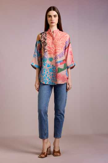 Pankaj & Nidhi Ornament Flower Print Shirt 