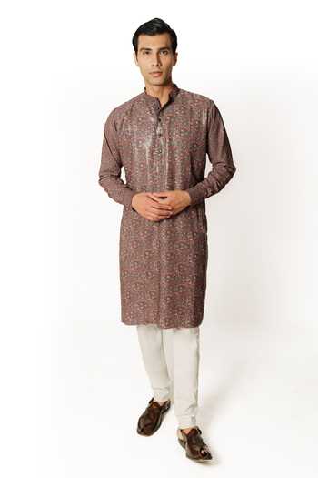 Rabani & Rakha Printed Embroidered Kurta & Pant Set 