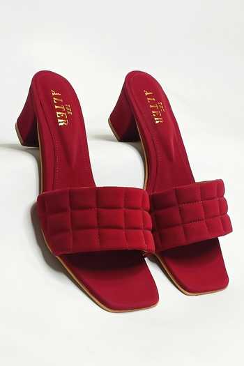 The Alter Ashley Quilted Slip-On Block Heels 