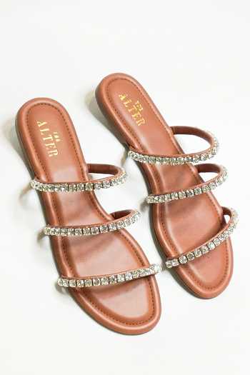 The Alter Crystal Embellished Flats 