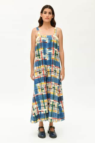 Rias Jaipur Checkered Print Jumpsuit 