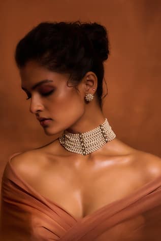 Tarun Tahiliani Fresh Water Pearl Layered Necklace 