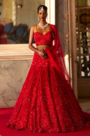 Eeksha Resham Embroidered Sequined Lehenga Set 