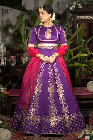 VikaByArvindAmpula Embroidered Lehenga Set 