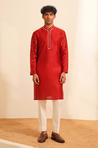 Shreyansh Designs Ivan Zardozi Embroidered Kurta With Pant 