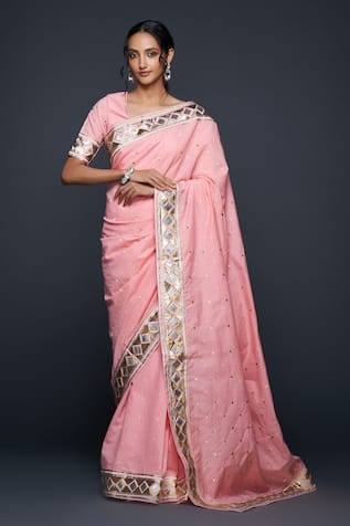 Gulabo By Abu Sandeep Gota Embellished Bordered Saree 