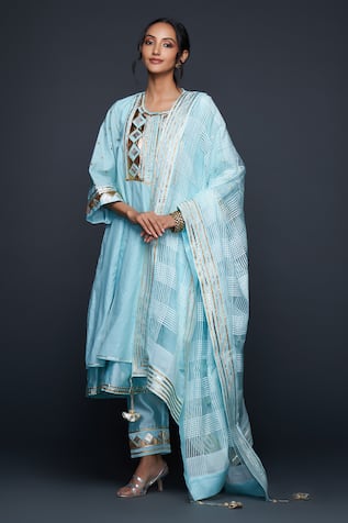 Gulabo by Abu Sandeep Checkered Pattern Sheer Dupatta 