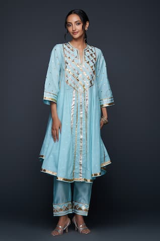 Gulabo by Abu Sandeep Gota Applique Work Flared Kurta 