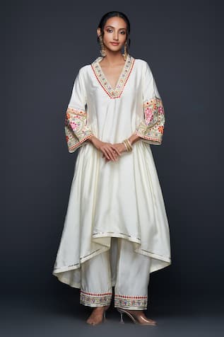 Gulabo by Abu Sandeep Gul Thread & Mirror Embroidered Kurta 