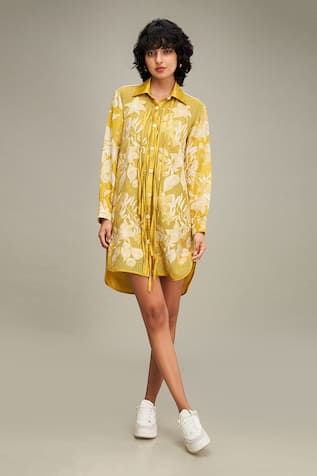 Soup by Sougat Paul Ahyana Applique Embroidered Shirt Dress 