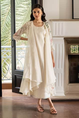 Vaayu Thread Embroidered Jacket Dress 