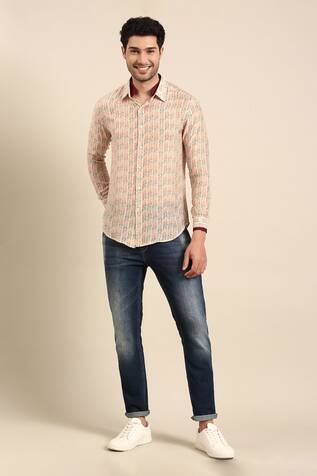 Linear Arrow Print Shirt For Kids