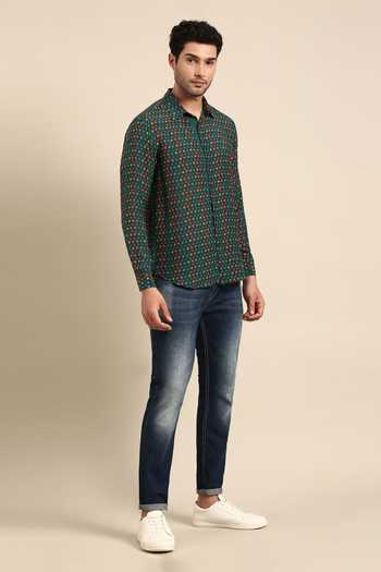 Mayank Modi - Men Diya Print Collared Shirt 