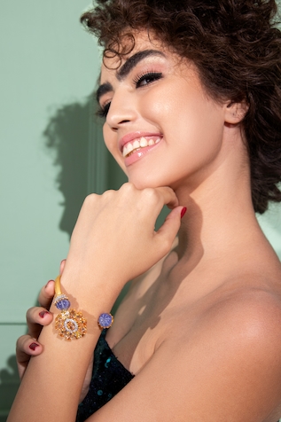 MODARTA Swarovski & Stone Embellished Bracelet