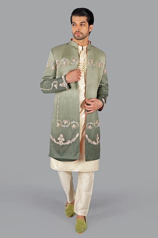 Gaurav Katta Hand Embroidered Sherwani Set 