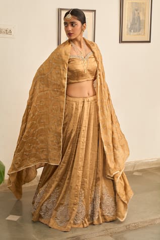 Apeksha Jain Label Hand Embroidered Lehenga Set 