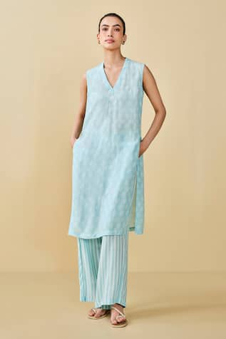 Grassroot By Anita Dongre Sunshade Hand Block Printed Kurta & Pant Set 