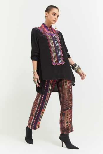 Aseem Kapoor Atri Embroidered Placket Shirt 