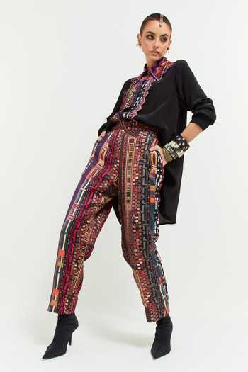 Aseem Kapoor Atri Embroidered Placket Shirt With Trouser 