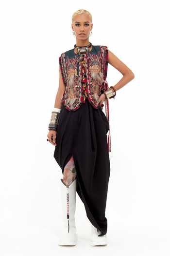 Aseem Kapoor Tribal Embroidered Multi Color Gilet 