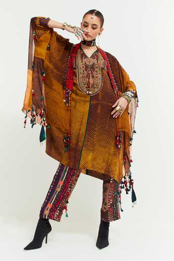Aseem Kapoor Veni Shibori Print Jacket Trouser Set 