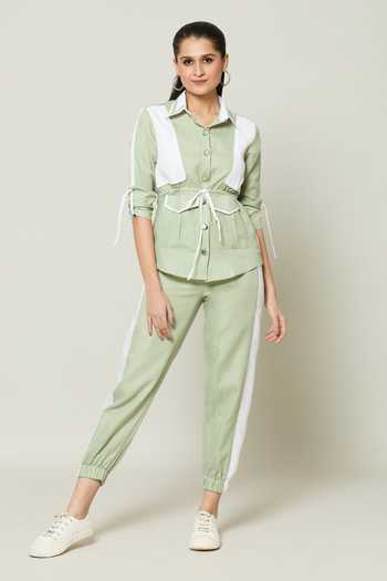 Naintara Bajaj Contrast Pannel Shirt With Pant 