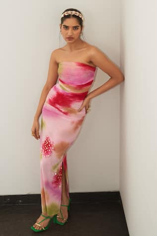 Mahima Mahajan Isha & Alizeh Ruched Bodycon Dress 