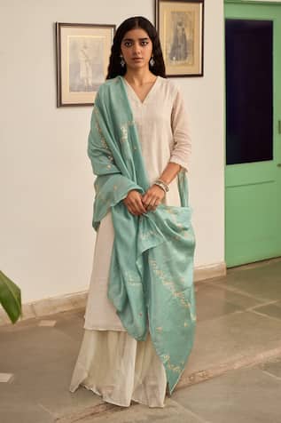 Apeksha Jain Label Itr Plain Kurta Sharara Set 