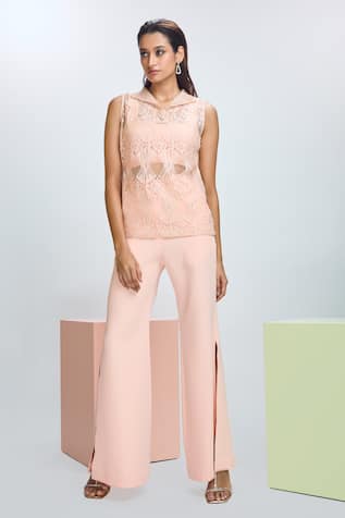 Nirmooha Solid Sleeveless Top & Pant Set 