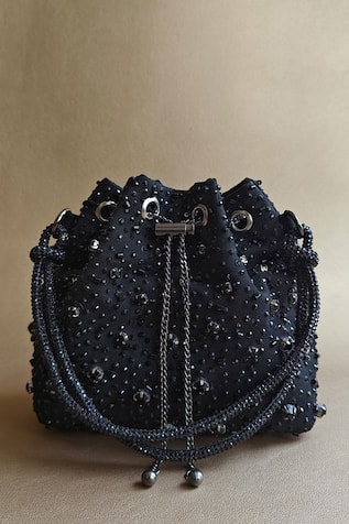 Plode Rhinestone Embellished Bucket Bag 