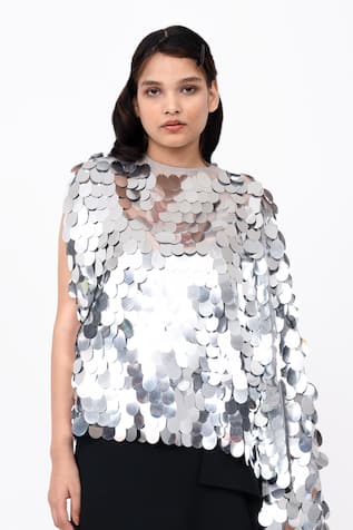 Leh Studios Disco Sequin Embellished Hanker Top 