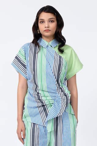 Leh Studios Multi Striped Cotton Top 