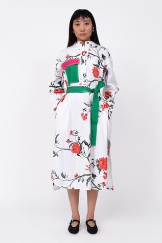 Leh Studios Summer Chints Day Printed Midi Dress 