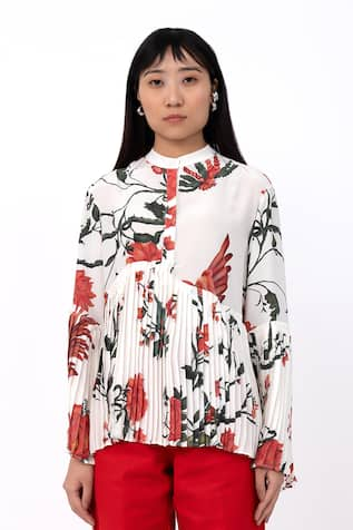 Leh Studios Floral Chints Print Top 