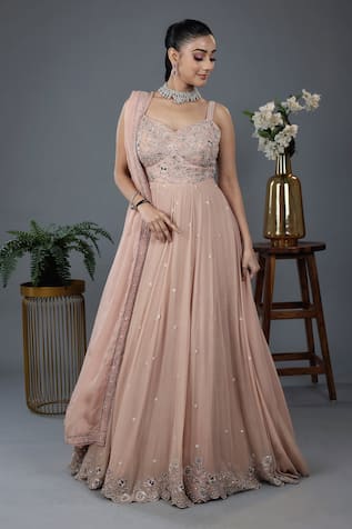 Lasha Floral Cutdana Embroidered Anarkali Set 