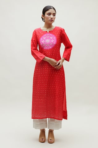 Naina Jain Gota Patti Hand Work Long Kurta 