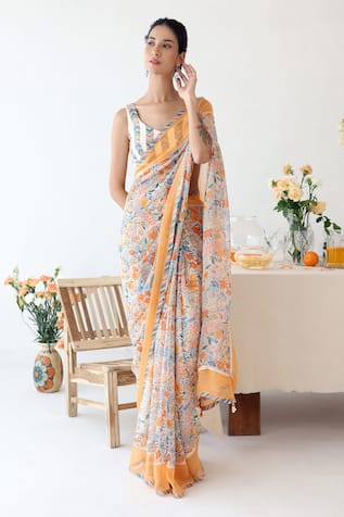 Baise Gaba Reveree Floral Print Saree 