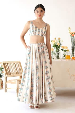 Baise Gaba Spectrum Printed Lehenga With Blouse 