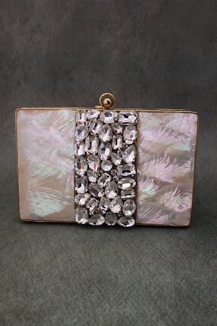 ADWITA BAGS & JEWELS Adara Crystal Embellished Clutch 