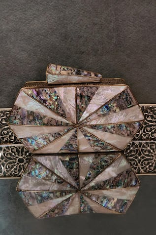 ADWITA BAGS & JEWELS The Henna Mother Of Pearl Embellished Bag 