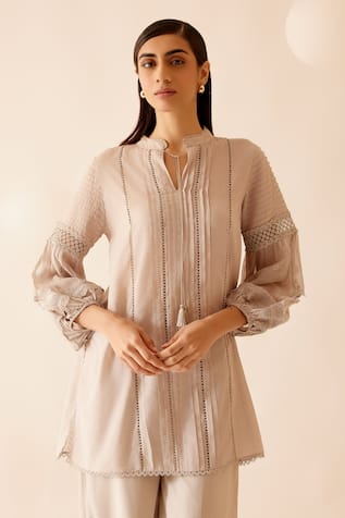 Cecile Floret & Lace Embroidered Tunic 