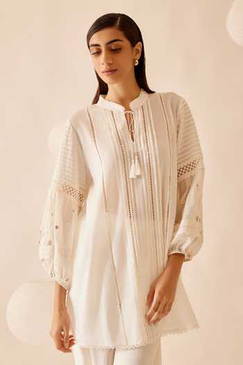 Bunka Cecile Flora & Lace Embroidered Tunic 